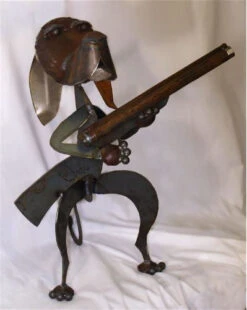 Hand Forged Guard Dog Sculpture