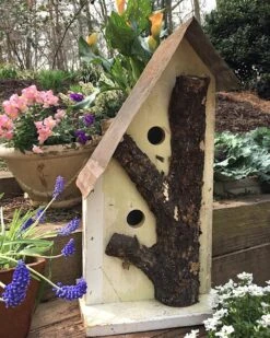 Rustic Log Front Birdhouses- 2 Sizes -The Birdhouse Chick Log Front Birdhouse 2
