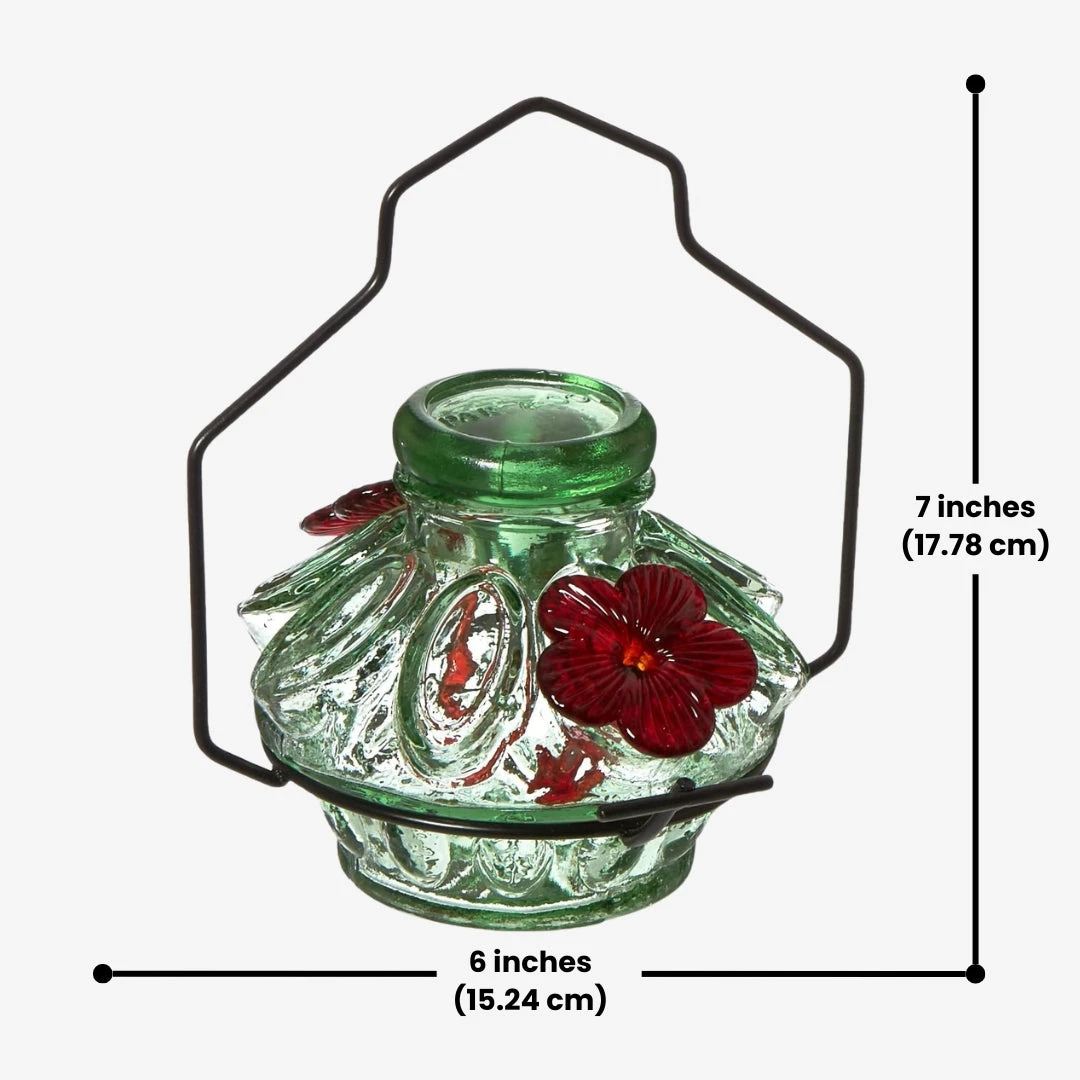 Moon & Stars Recycled Glass Hummingbird Feeder β Pot De Creme Design with Perches 5 Moon & Stars Recycled Glass Hummingbird Feeder β Pot De Creme Design with Perches - Image 3