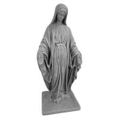 Mother Mary Garden Statue -The Birdhouse Chick Mother Mary Garden Statue with Flowers Serene Garden Accent