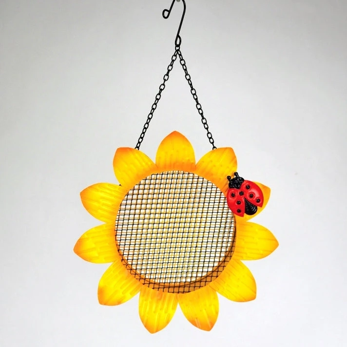 Sunflower Ladybug Multi-Use Mesh Bird Feeder β Decorative Metal Hanging Feeder for Seed, Fruit, and Peanuts 4 Sunflower Ladybug Multi-Use Mesh Bird Feeder β Decorative Metal Hanging Feeder for Seed, Fruit, and Peanuts - Image 2