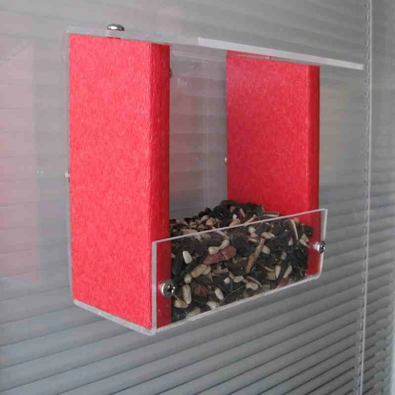 Recycled Window Bird Feeder – Eco-Friendly Poly-Lumber Suction Cup Seed Feeder