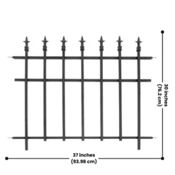 Noble Touch Finial Fence Set 15 Noble Touch Finial Fence Set -The Birdhouse Chick Noble Touch Finial Fence Set measurements