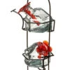 Triple Set Stacked Glass Hummingbird Feeder - 3-Tier Hexagonal Design with Black Metal Frame 1 Triple Set Stacked Glass Hummingbird Feeder - 3-Tier Hexagonal Design with Black Metal Frame -The Birdhouse Chick Parasol Clear Hummingbird Feeder