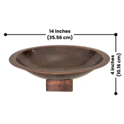 Perch & Ponder Copper Birdbath -The Birdhouse Chick Perch Ponder Copper Birdbath Dimensions