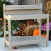 Durable Vinyl Potting Bench -The Birdhouse Chick Potting Bench with Fall Decorations