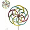 Flower Spinner Garden Stake 58" 2 Flower Spinner Garden Stake 58" -The Birdhouse Chick RCS SPIN
