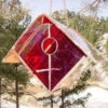 Copper-Stained Glass Birdhouse -The Birdhouse Chick RRBH c4376054 54b1 43cc 9c83 0e8a08432a58