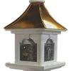 Copper Roof Bird Feeder Large Capacity With Post Mount 1 Copper Roof Bird Feeder Large Capacity With Post Mount -The Birdhouse Chick RW12 LCPS