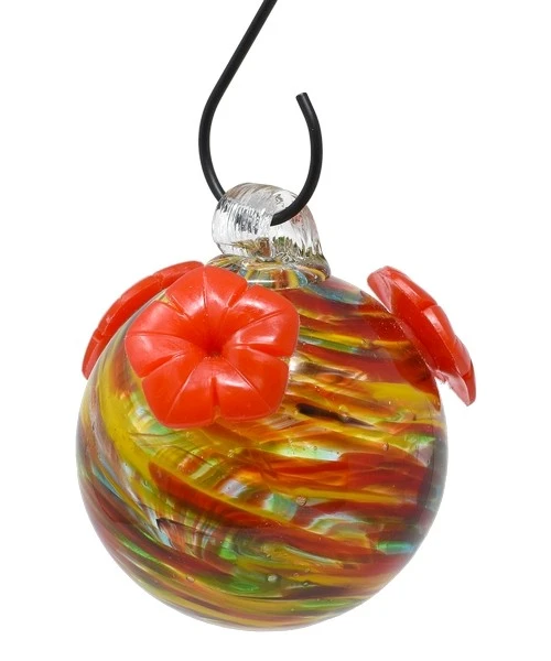 Glass Swirl Hummingbird Feeder 5 Glass Swirl Hummingbird Feeder - Image 3