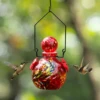 Solar Hummingbird Feeder - 16oz 2 Solar Hummingbird Feeder - 16oz -The Birdhouse Chick Red Hummingbird Feeder with Hummingbird