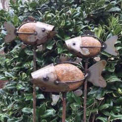 Rock Fish Garden Stakes Set/3