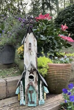 Rustic Church Birdhouses- Medium 17 Rustic Church Birdhouses- Medium -The Birdhouse Chick Rustic Church Birdhouse 2