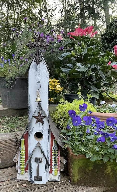 Rustic Church Birdhouses- Medium 7 Rustic Church Birdhouses- Medium - Image 5