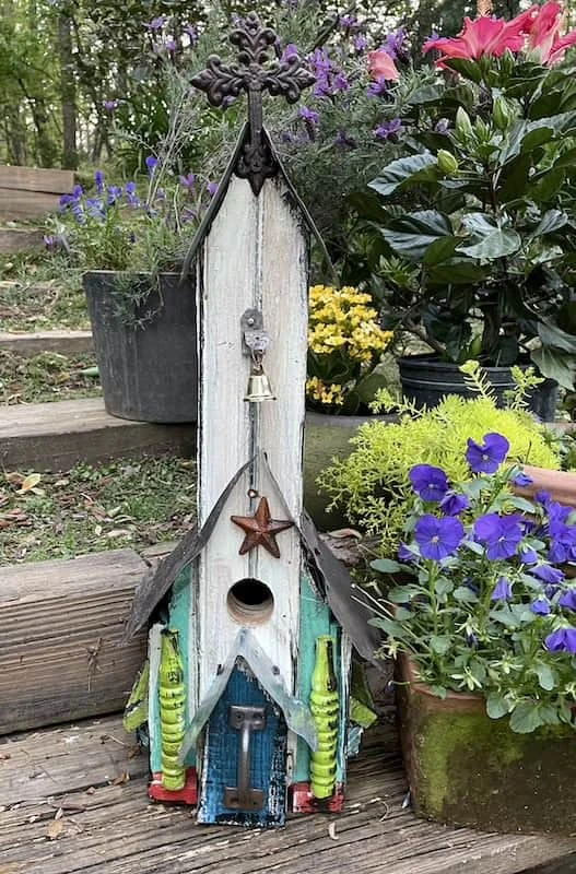 Rustic Church Birdhouses- Medium 8 Rustic Church Birdhouses- Medium - Image 6