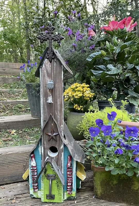 Rustic Church Birdhouses- Medium 11 Rustic Church Birdhouses- Medium - Image 9