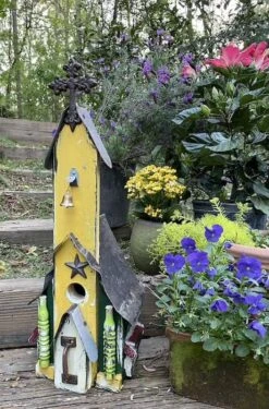 Rustic Church Birdhouses- Medium 23 Rustic Church Birdhouses- Medium -The Birdhouse Chick Rustic Church Birdhouse 8