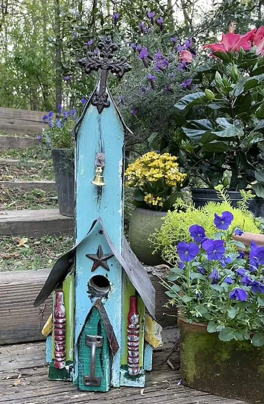 Rustic Church Birdhouses- Medium 13 Rustic Church Birdhouses- Medium - Image 11