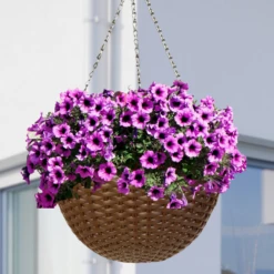 Rustic Weave Hanging Flower Planter -The Birdhouse Chick Rustic Weave Hanging Flower Planter 2