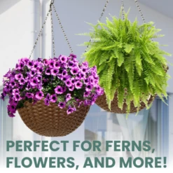 Rustic Weave Hanging Flower Planter -The Birdhouse Chick Rustic Weave Hanging Flower Planter 3