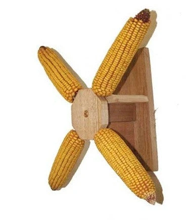 Spin-A-Cob Wooden Spinning Squirrel Feeder - 4-Ear Corn Motion Station 3 Spin-A-Cob Wooden Spinning Squirrel Feeder - 4-Ear Corn Motion Station