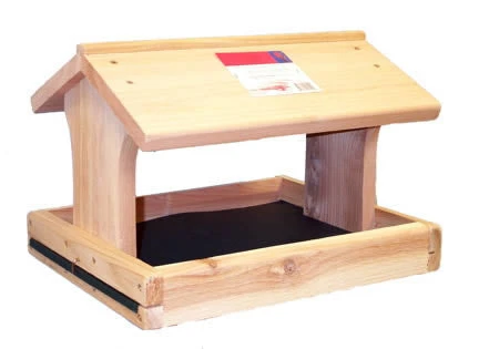 Fly-Thru Bird Feeder With Removable Tray