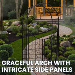 Secret Garden Arch & Gate -The Birdhouse Chick Secret Garden Arch Gate Detailed Side Panels and Gate