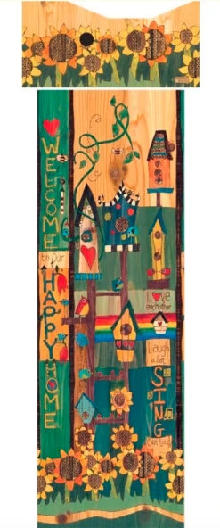 Birdhouse Art Poles 6 Ft. Post -The Birdhouse Chick Sing Out Loud Birdhouse Pole Detail