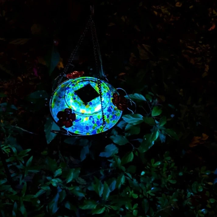 Solar Glass Hummingbird Feeder With Perch 5 Solar Glass Hummingbird Feeder With Perch - Image 3