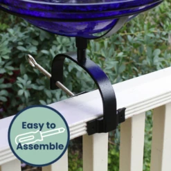 Solar Deck Mount Glass Birdbath 10 Solar Deck Mount Glass Birdbath -The Birdhouse Chick Solar Deck Mount Glass Birdbath on Porch