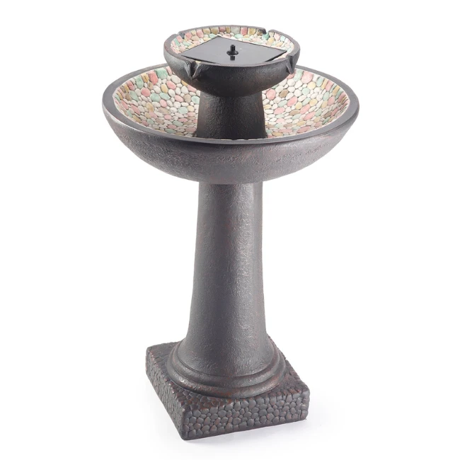 Solar Pebble Stream Fountain - Birds Love It 4 Solar Pebble Stream Fountain - Birds Love It - Image 2