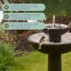 Solar Pebble Stream Fountain - Birds Love It 12 Solar Pebble Stream Fountain - Birds Love It -The Birdhouse Chick Solar Pebble Stream Fountain with Built in Solar Panel and Birds