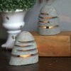 Stone Shade Candle Holder Set/2 -The Birdhouse Chick Stone Shade Candle Holder Set 2