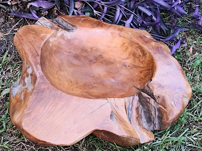 Hand-Carved Reclaimed Teak Wood Bowl β Natural Root Organic Decorative Accent 10 Hand-Carved Reclaimed Teak Wood Bowl β Natural Root Organic Decorative Accent - Image 8