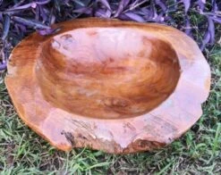 Hand-Carved Reclaimed Teak Wood Bowl β Natural Root Organic Decorative Accent 17 Hand-Carved Reclaimed Teak Wood Bowl β Natural Root Organic Decorative Accent -The Birdhouse Chick Teak Bowl G