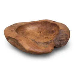 Indonesian Natural Teak Root Bowl – Hand-Carved Reclaimed Wood Decorative Catch-All (2 Sizes) -The Birdhouse Chick Teak wood bowl 10 sm