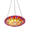 Tiffany Glass Hanging Bird Bath -The Birdhouse Chick Tiffany Glass Hanging Birdbath