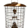 Caged Copper Tube Seed Feast Bird Feeder 1 Caged Copper Tube Seed Feast Bird Feeder -The Birdhouse Chick Tube Copper Bird Feeder Squirrel Resistant