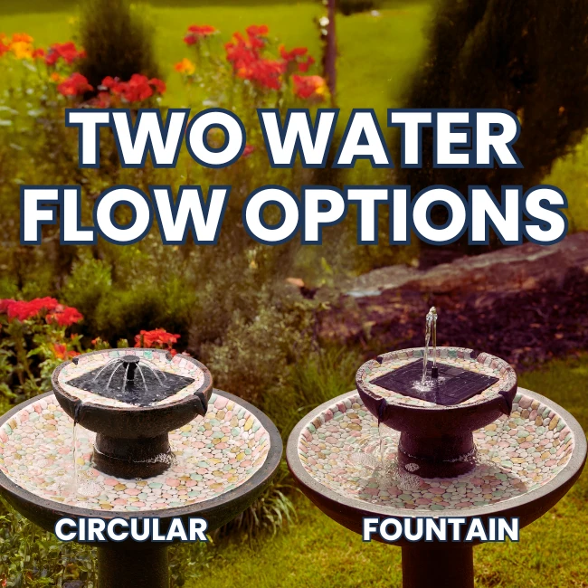 Solar Pebble Stream Fountain - Birds Love It 5 Solar Pebble Stream Fountain - Birds Love It - Image 3