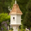 Vinyl Birdhouse-3 Nest 28x12 -The Birdhouse Chick Vinyl Birdhouse Shake Roof 3 Nest