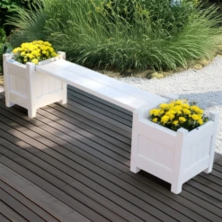 Vinyl Planter Box & Seat Set