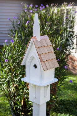 White Chirping Chapel Birdhouse