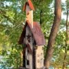 Tall Church Birdhouse- White 2 Tall Church Birdhouse- White -The Birdhouse Chick White Church Birdhouse Tall
