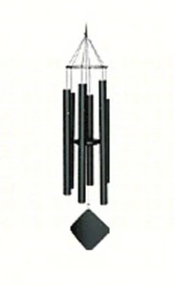 Music of the Spheres Black Matte Whole Tone – Balinese Inspired Handcrafted Wind Chimes -The Birdhouse Chick Whole Tone Mezzo Wind Chime