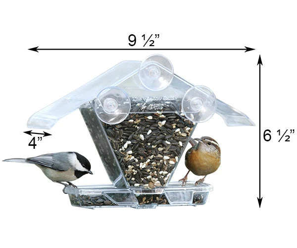 Window Wonderland Clear Polycarbonate β Triple Suction Cup Easy-Refill Window Bird Feeder 4 Window Wonderland Clear Polycarbonate β Triple Suction Cup Easy-Refill Window Bird Feeder - Image 2