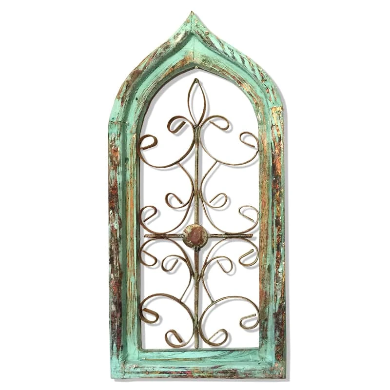 Rustic Window Frame Arch- Green Or Blue 3 Rustic Window Frame Arch- Green Or Blue