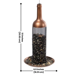 Wine & Wings Bird Feeder 11 Wine & Wings Bird Feeder -The Birdhouse Chick Wine Wings Bird Feeder with Dimensions