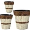 Wood Plank Vinyl Planters-Set/3 1 Wood Plank Vinyl Planters-Set/3 -The Birdhouse Chick Wood Plank Vinyl Planter Set 3