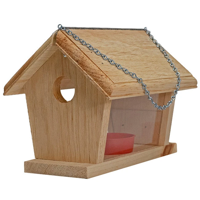 Small Wooden Bluebird Feeder โ Traditional Fly-In Eastern White Pine Bird Feeder 4 Small Wooden Bluebird Feeder โ Traditional Fly-In Eastern White Pine Bird Feeder - Image 2