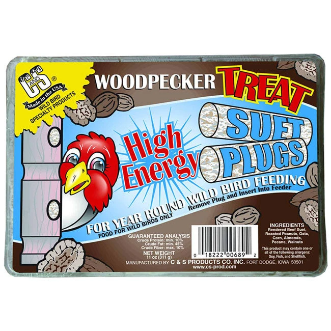 Woodpecker Delight Suet Plugs – High Energy 3 Woodpecker Delight Suet Plugs – High Energy